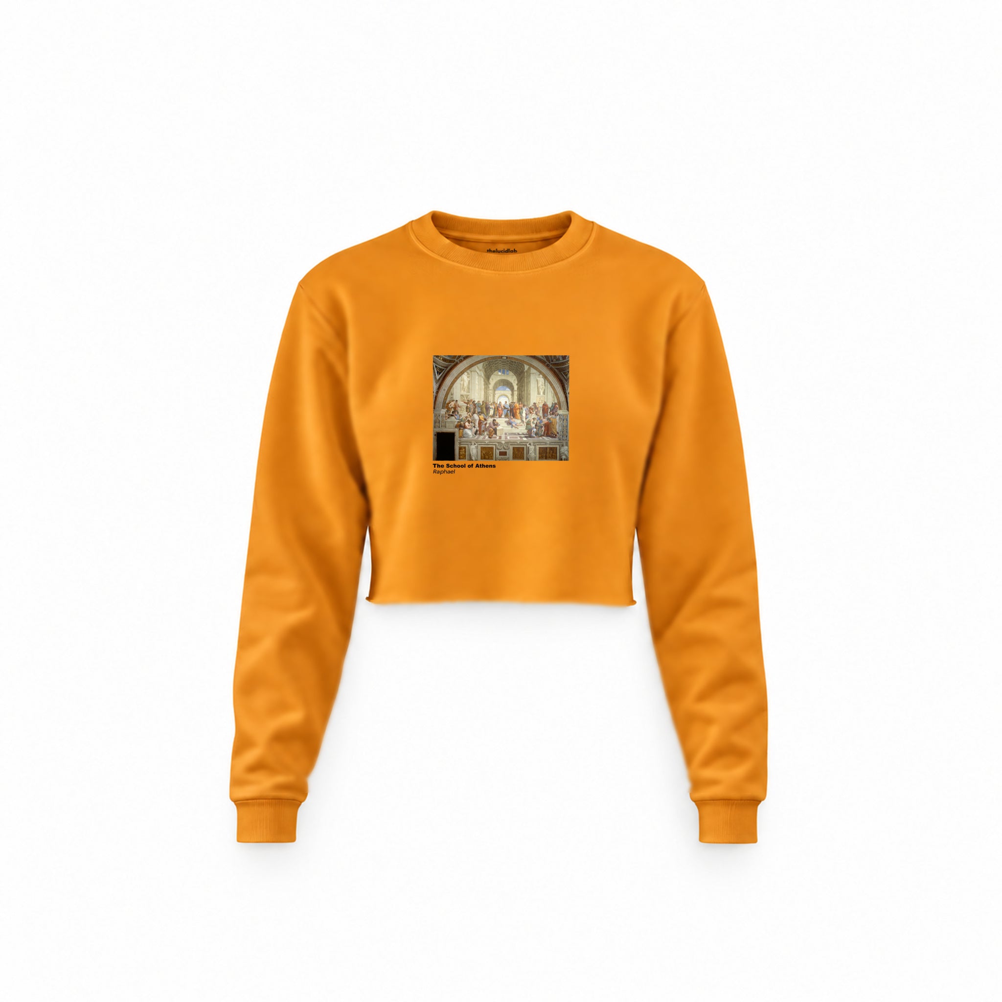 The School of Athens Crop Sweatshirt – Turuncu