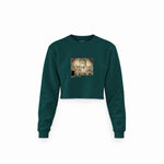 The School of Athens Crop Sweatshirt – Koyu Yeşil