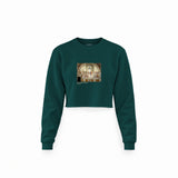 The School of Athens Crop Sweatshirt – Koyu Yeşil