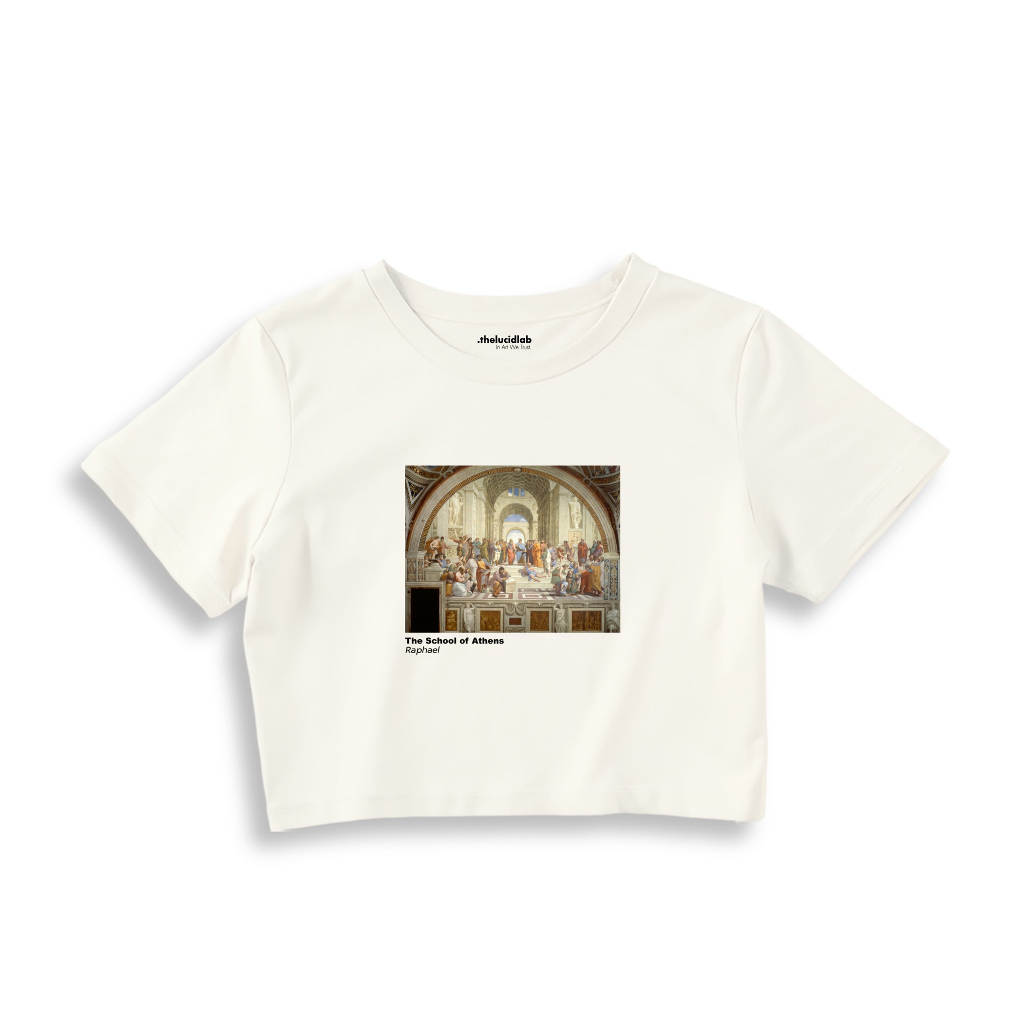 The School of Athens Crop Tişört – Ekru
