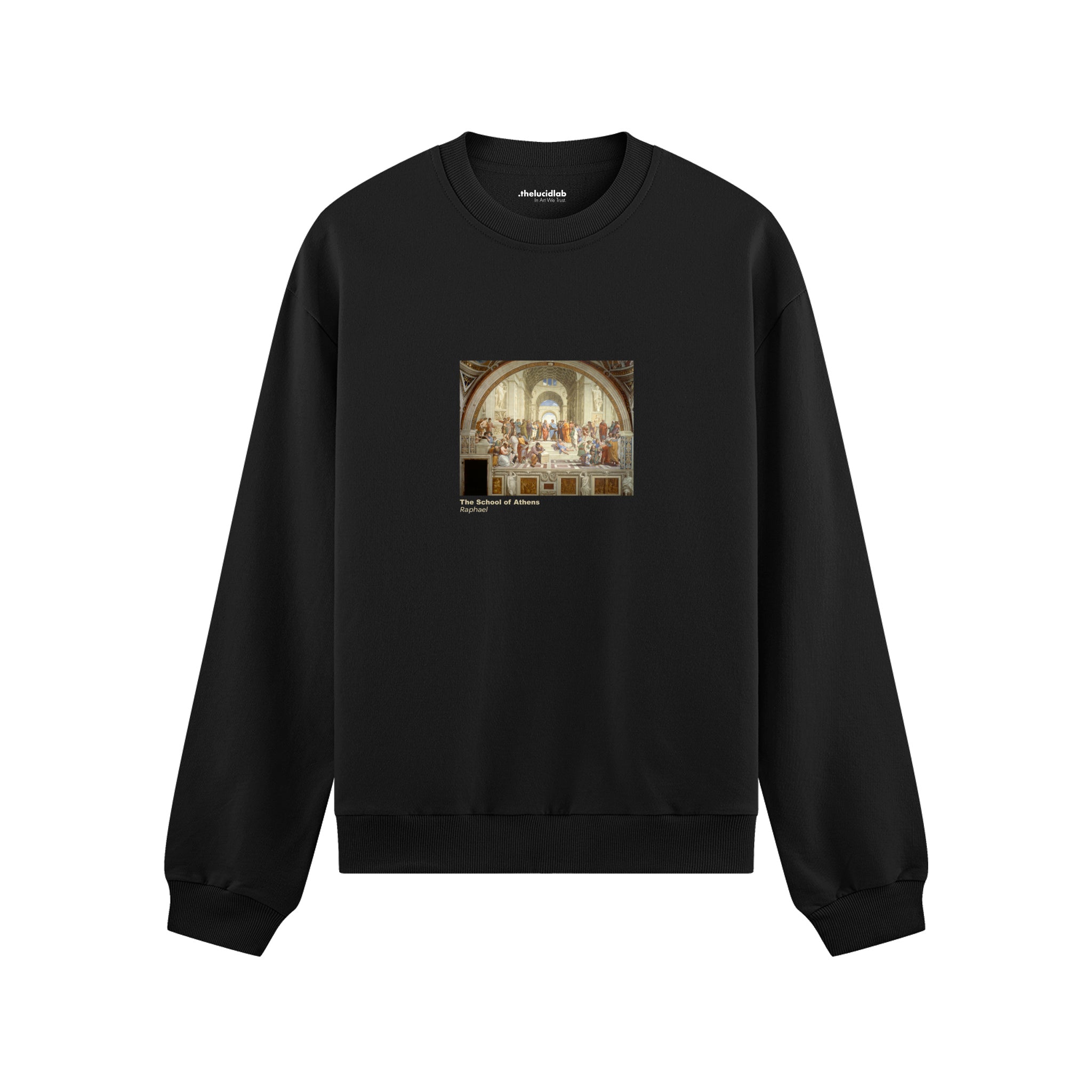 The School of Athens Oversize Sweatshirt – Siyah