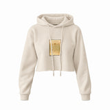 Vitruvian Man Crop Hoodie – Krem