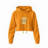 Vitruvian Man Crop Hoodie – Turuncu