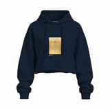 Vitruvian Man Oversize Crop Hoodie – Lacivert