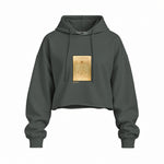Vitruvian Man Oversize Crop Hoodie – Antrasit