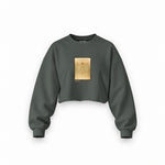 Vitruvian Man Oversize Crop Sweatshirt – Antrasit