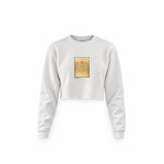 Vitruvian Man Crop Sweatshirt – Beyaz
