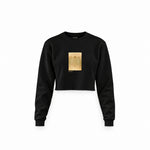 Vitruvian Man Crop Sweatshirt – Siyah