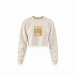 Vitruvian Man Crop Sweatshirt – Krem