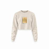 Vitruvian Man Crop Sweatshirt – Krem