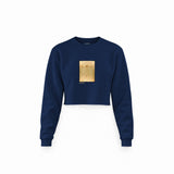 Vitruvian Man Crop Sweatshirt – Lacivert
