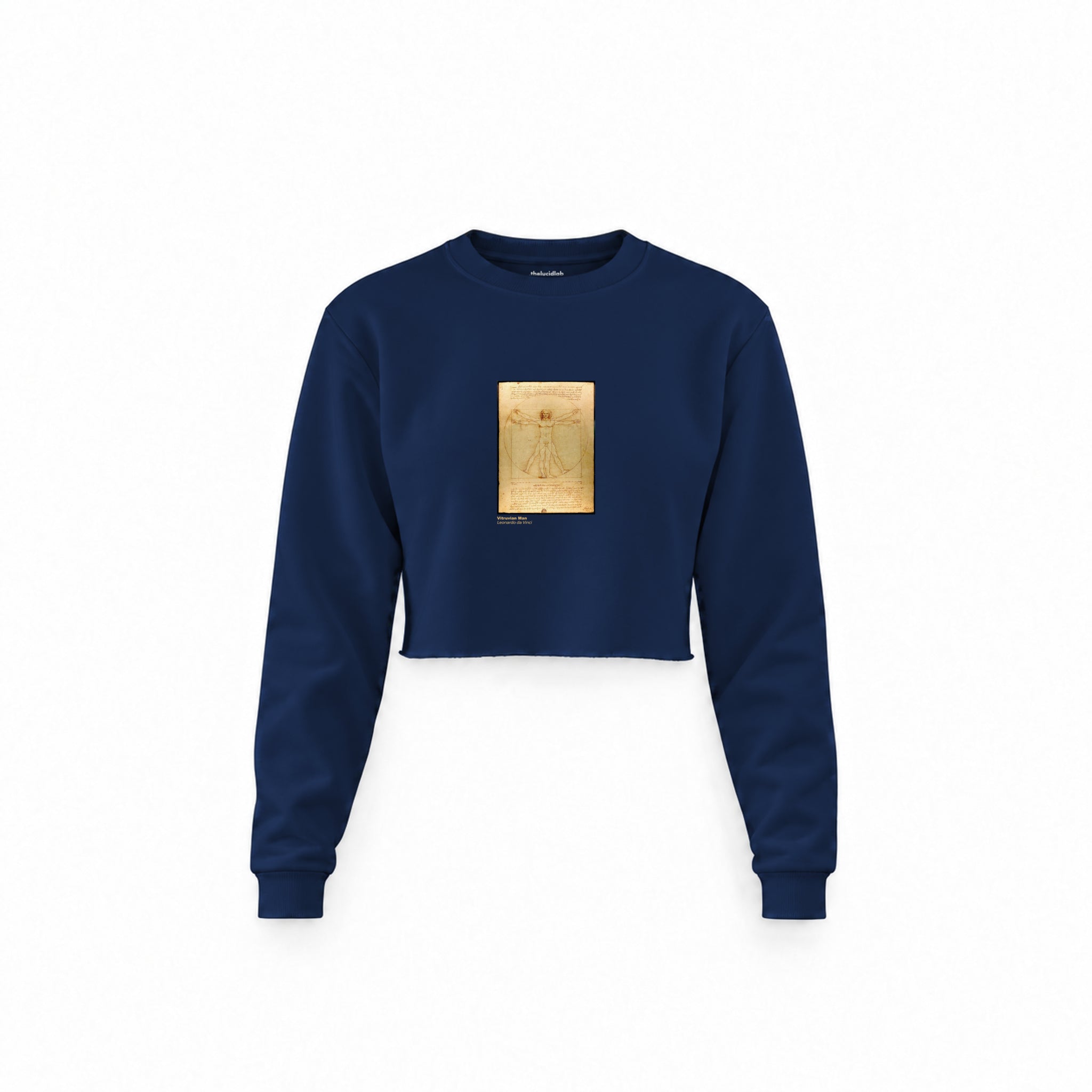 Vitruvian Man Crop Sweatshirt – Lacivert