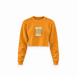 Vitruvian Man Crop Sweatshirt – Turuncu