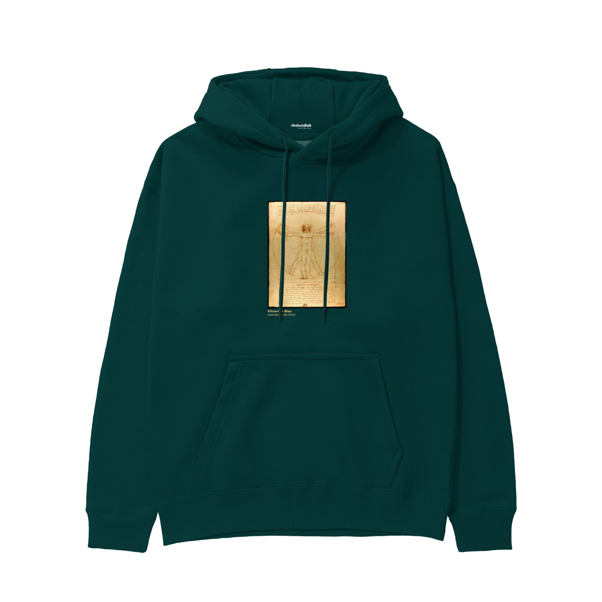 Vitruvian Man Hoodie – Koyu Yeşil