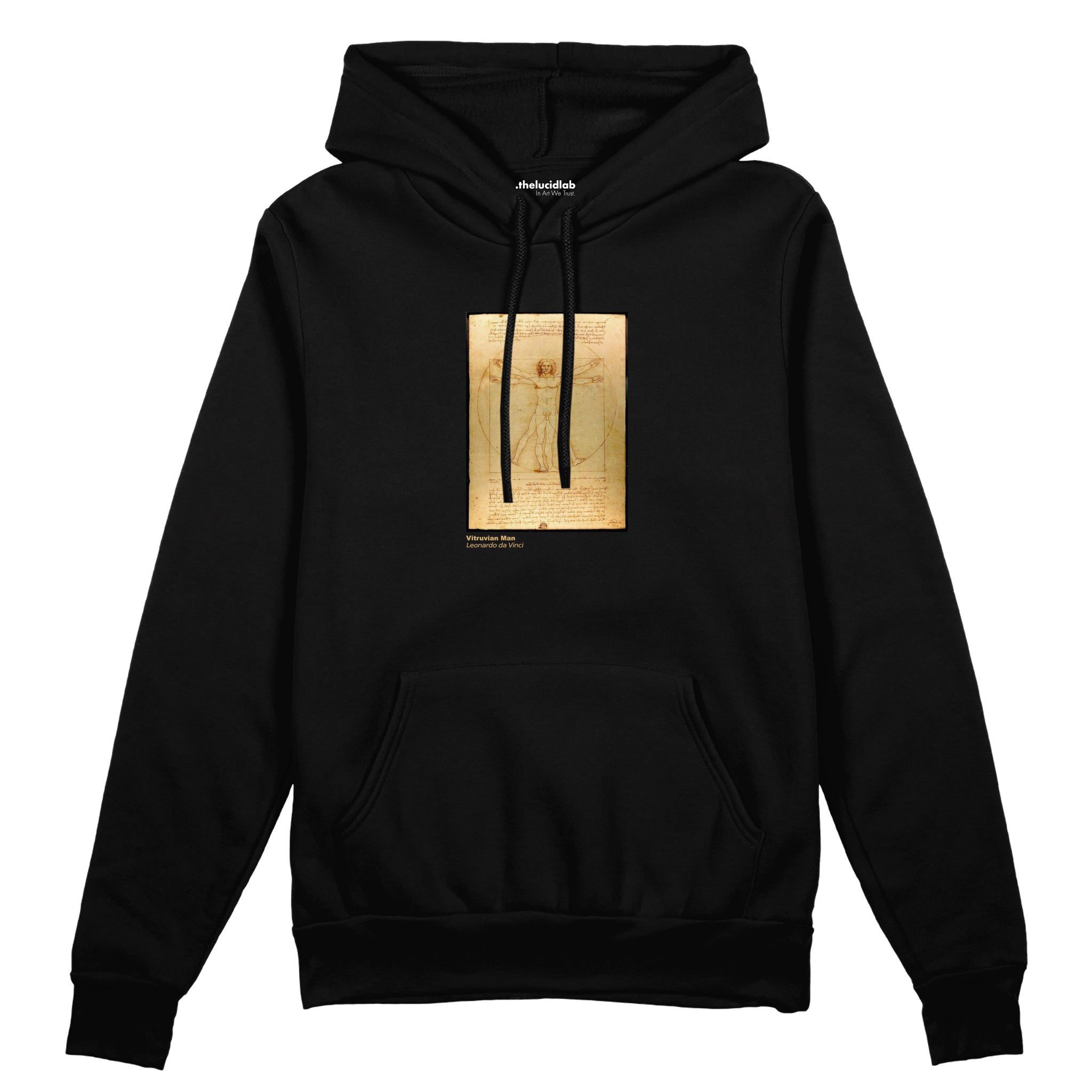 Vitruvian Man Oversize Hoodie – Siyah