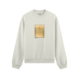 Vitruvian Man Oversize Sweatshirt – Beyaz