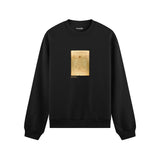Vitruvian Man Oversize Sweatshirt – Siyah