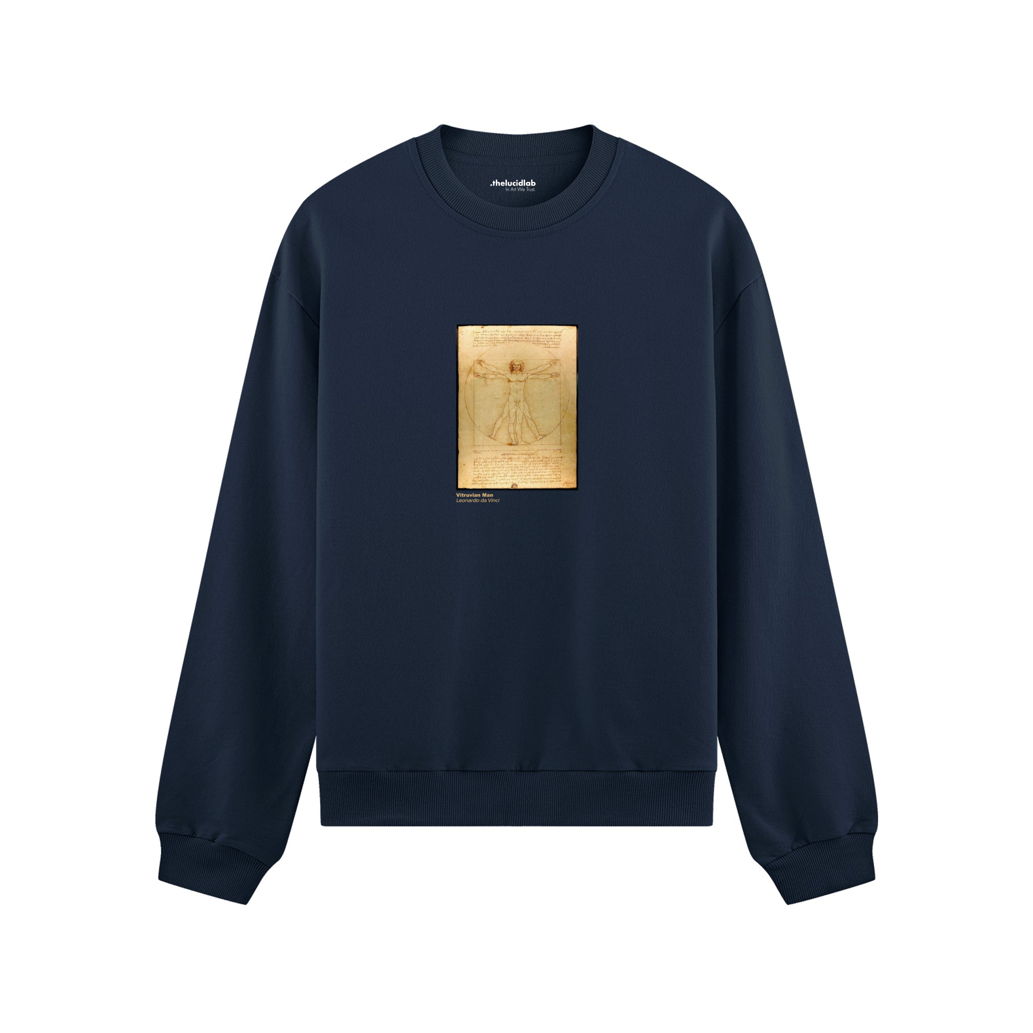 Vitruvian Man Oversize Sweatshirt – Lacivert