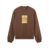 Vitruvian Man Oversize Sweatshirt – Kahverengi