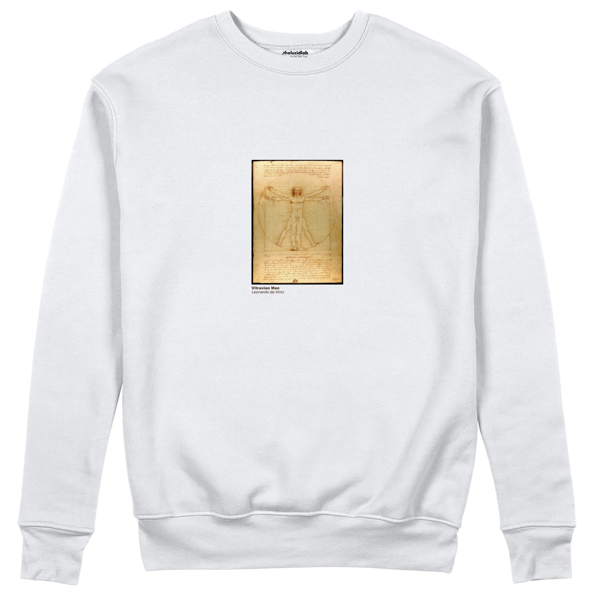 Vitruvian Man Sweatshirt – Beyaz