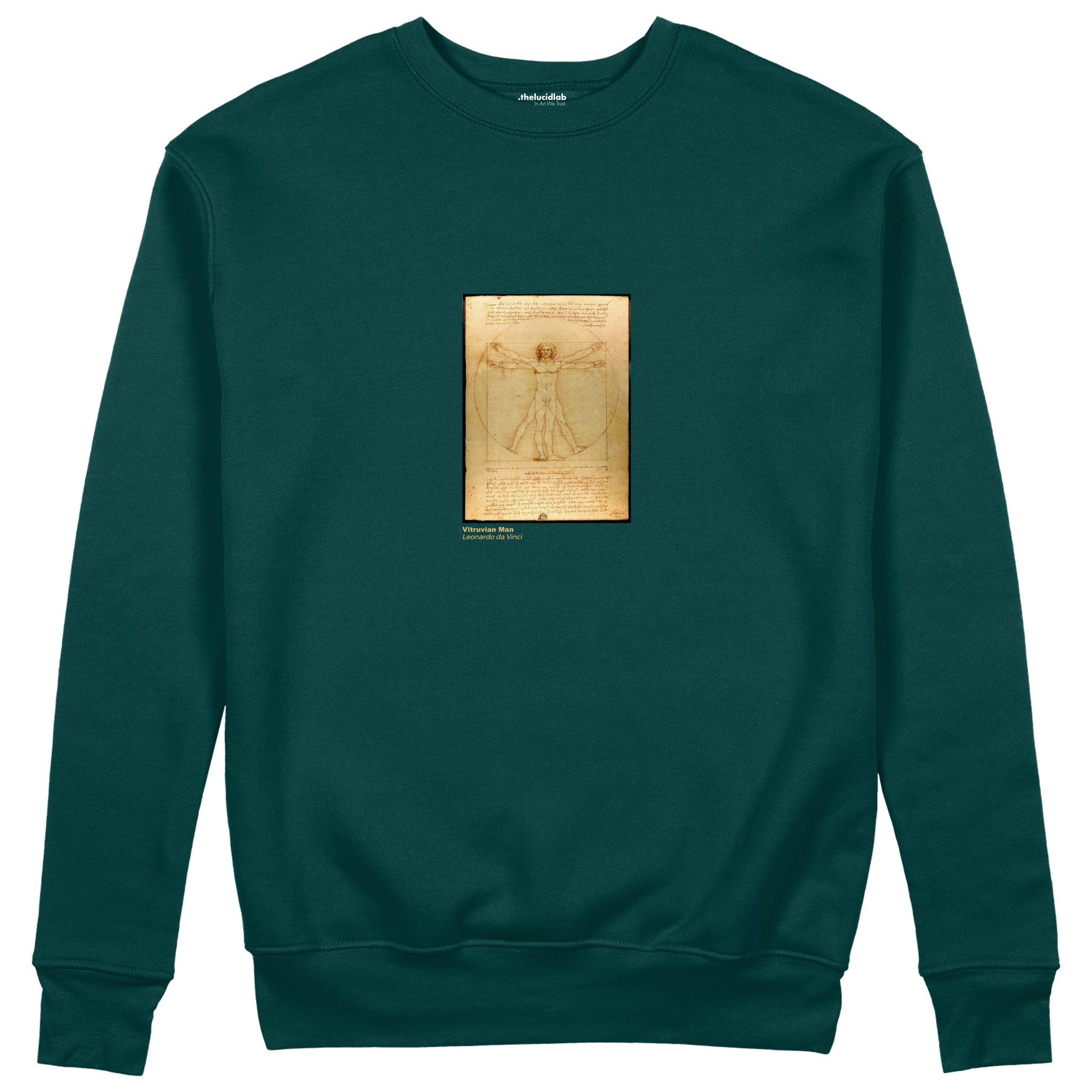 Vitruvian Man Sweatshirt – Koyu Yeşil
