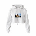 The Fallen Angel Crop Hoodie – Beyaz