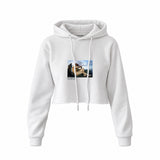 The Fallen Angel Crop Hoodie – Beyaz