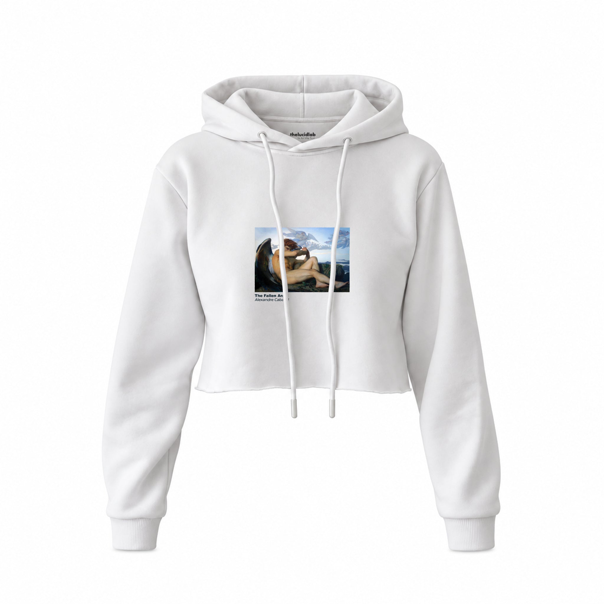 The Fallen Angel Crop Hoodie – Beyaz