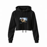 The Fallen Angel Crop Hoodie – Siyah