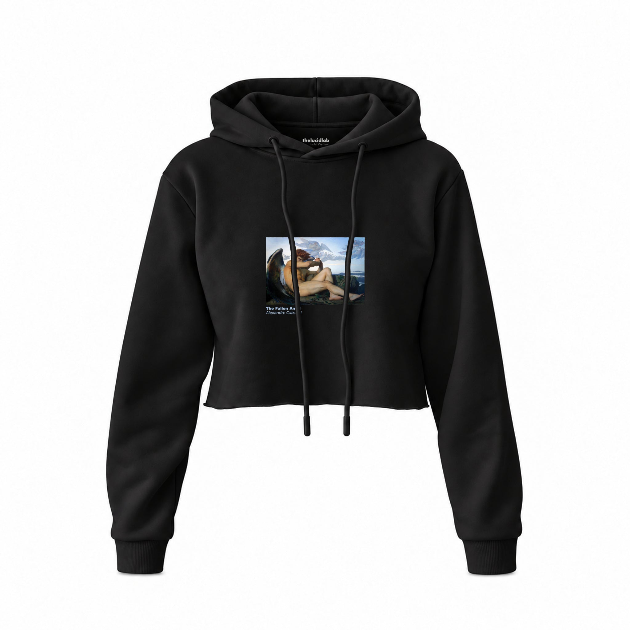 The Fallen Angel Crop Hoodie – Siyah