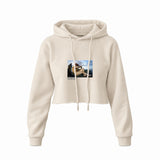 The Fallen Angel Crop Hoodie – Krem