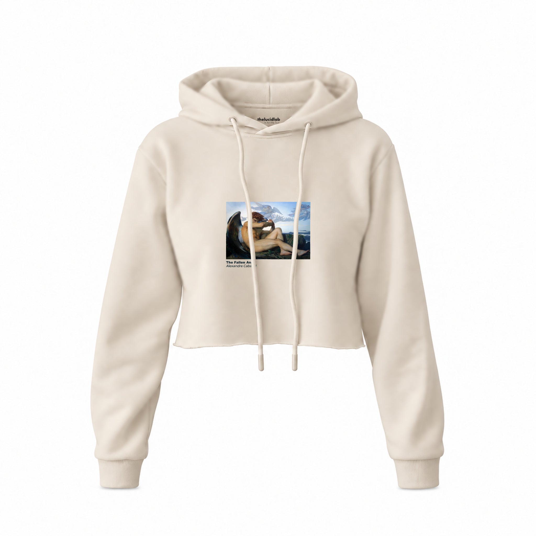 The Fallen Angel Crop Hoodie – Krem