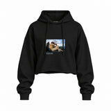 The Fallen Angel Oversize Crop Hoodie – Siyah