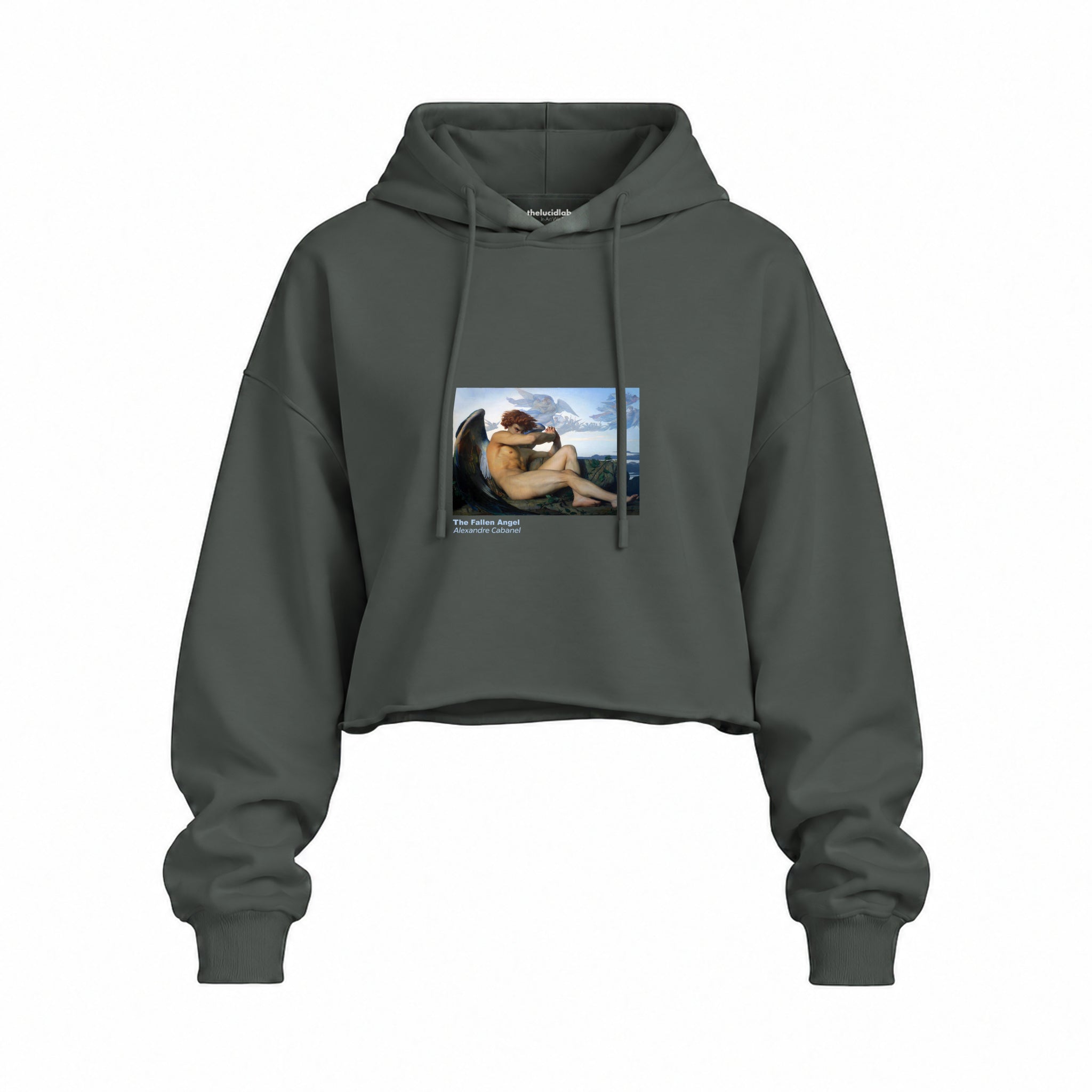 The Fallen Angel Oversize Crop Hoodie – Antrasit