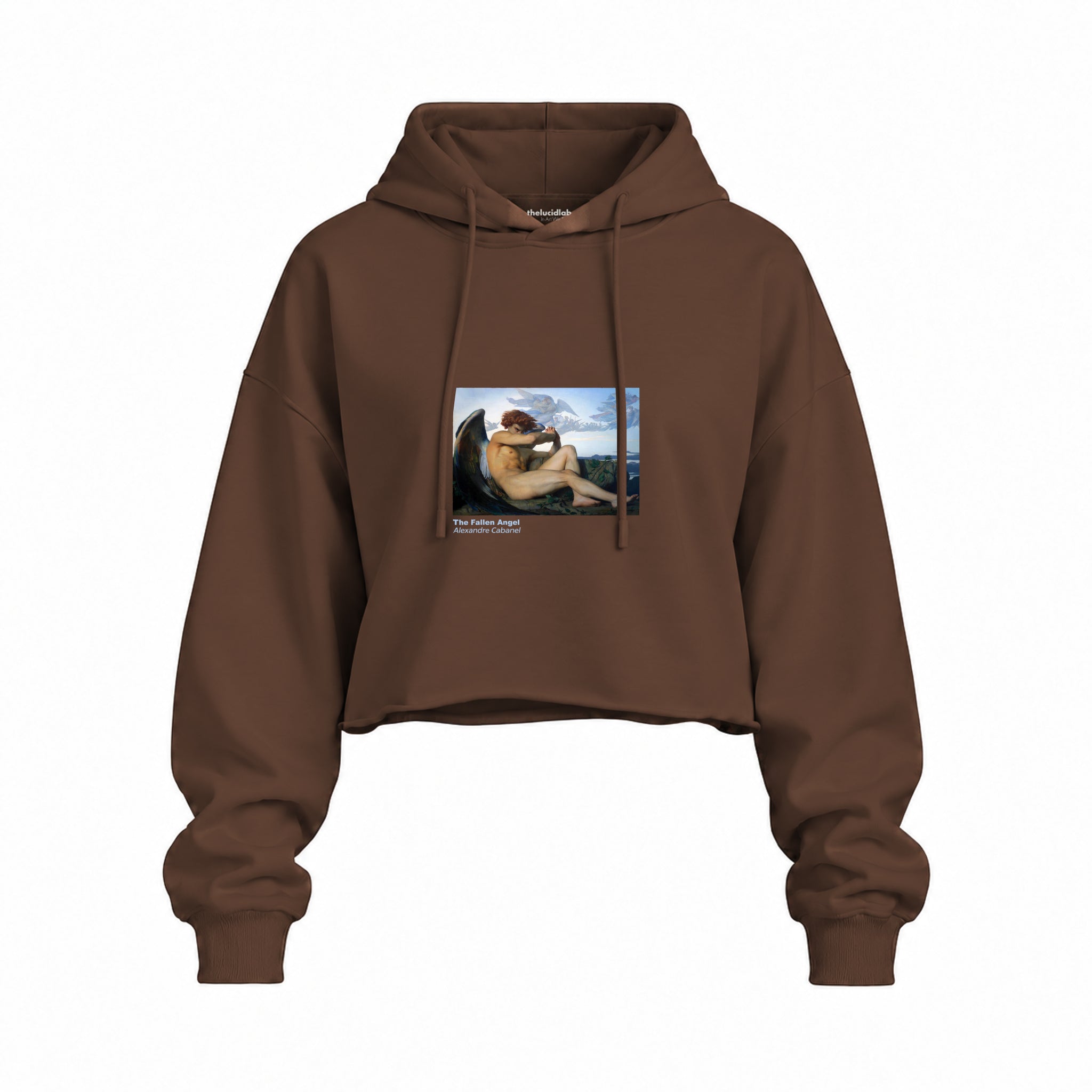The Fallen Angel Oversize Crop Hoodie – Kahverengi