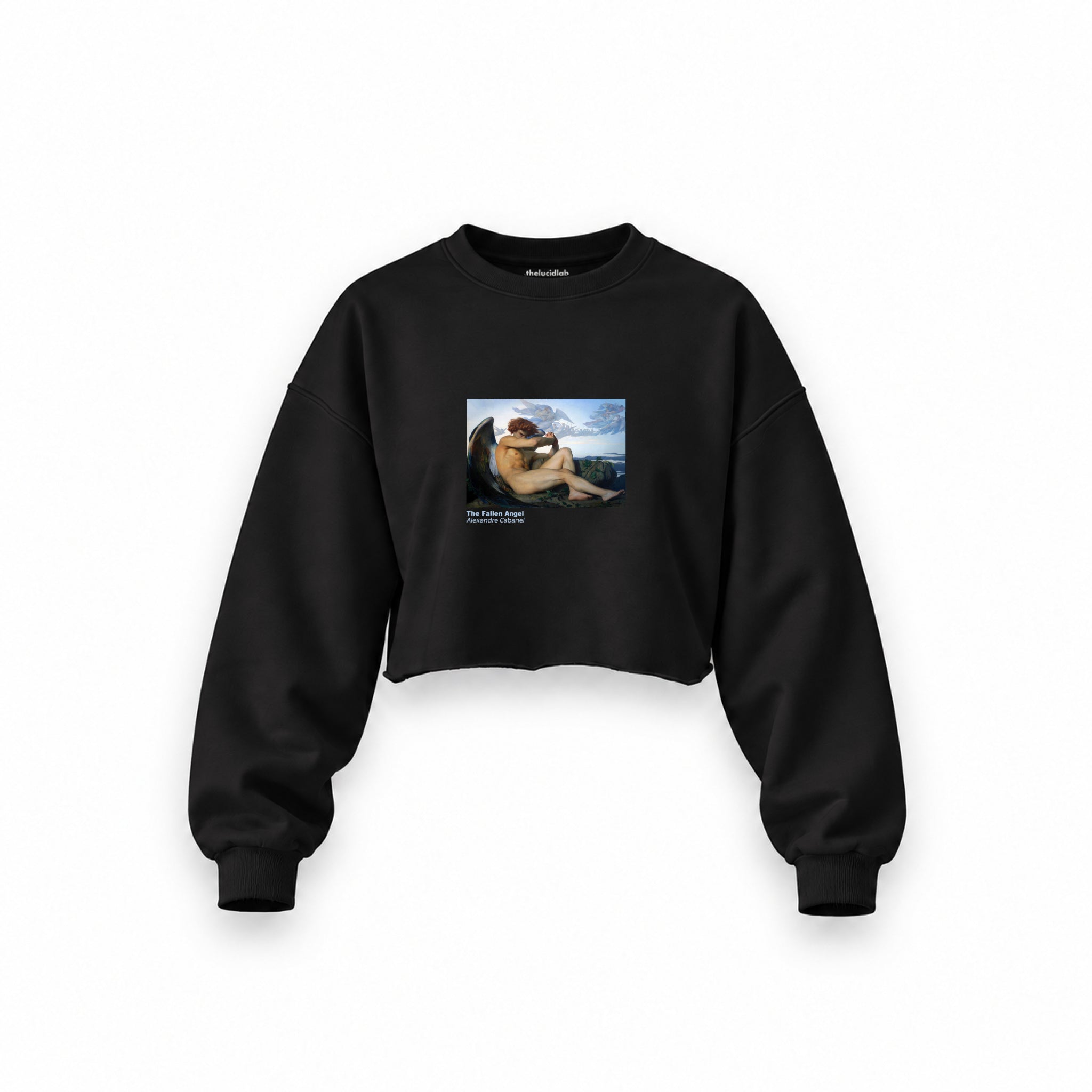 The Fallen Angel Oversize Crop Sweatshirt – Siyah