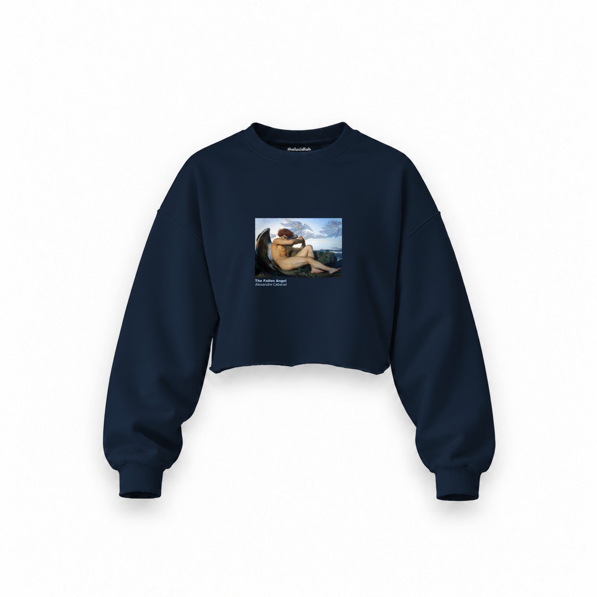 The Fallen Angel Oversize Crop Sweatshirt – Lacivert