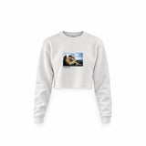 The Fallen Angel Crop Sweatshirt – Beyaz