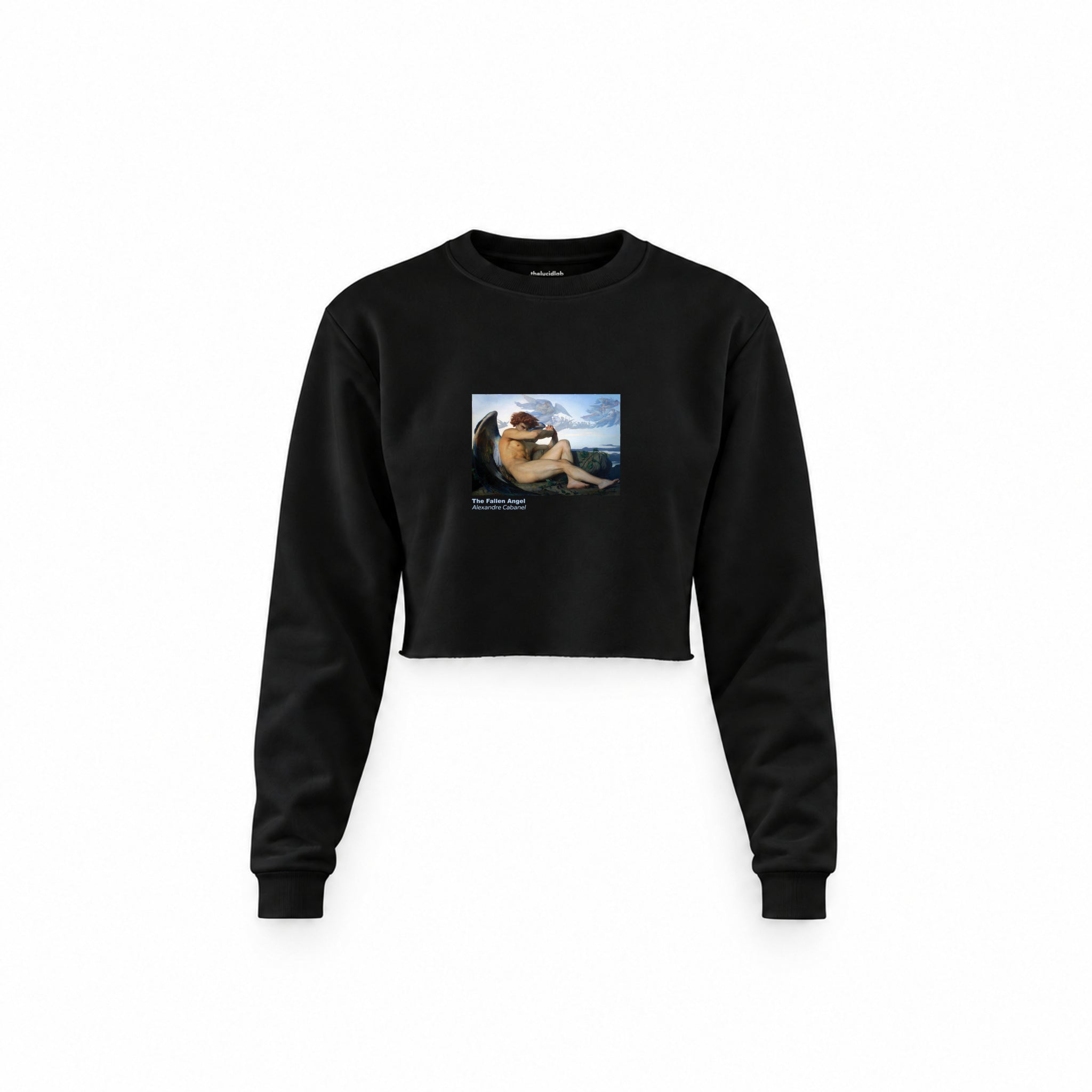 The Fallen Angel Crop Sweatshirt – Siyah