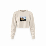 The Fallen Angel Crop Sweatshirt – Krem