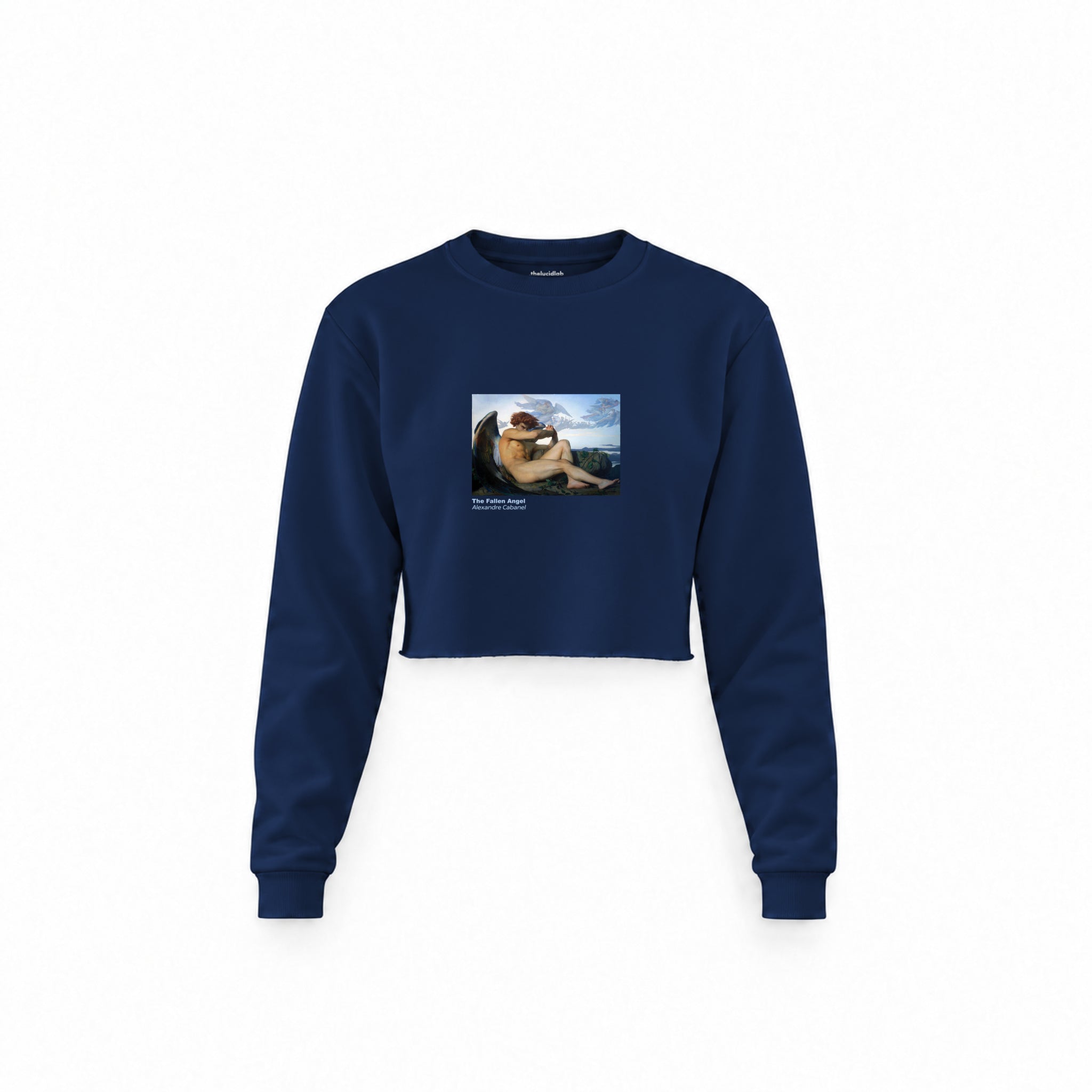 The Fallen Angel Crop Sweatshirt – Lacivert