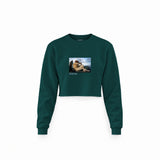 The Fallen Angel Crop Sweatshirt – Koyu Yeşil