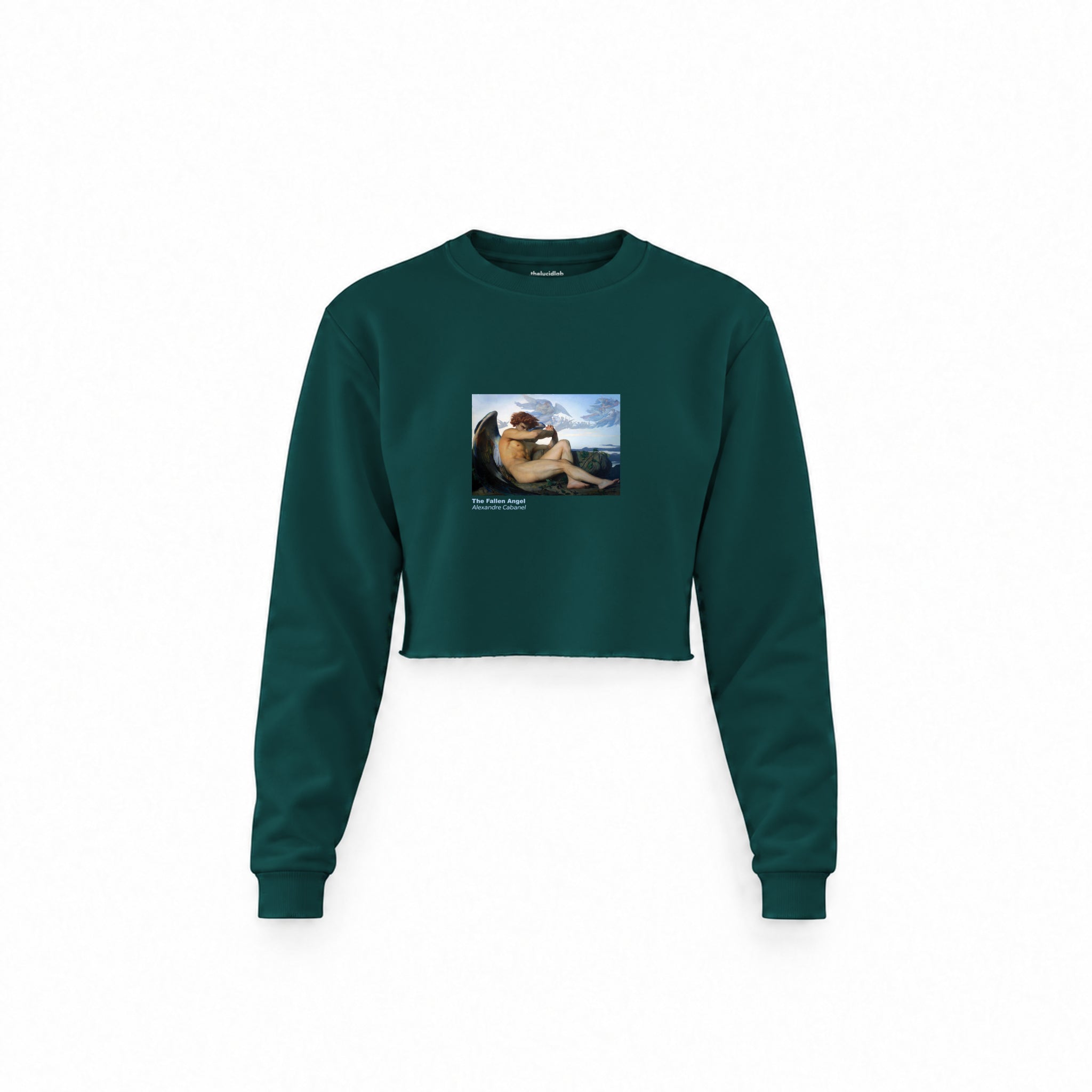 The Fallen Angel Crop Sweatshirt – Koyu Yeşil