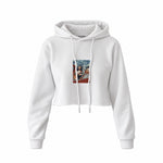 Mona and van Gogh's Secret Crop Hoodie – Beyaz