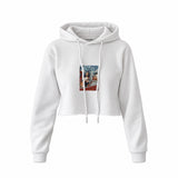 Mona and van Gogh's Secret Crop Hoodie – Beyaz