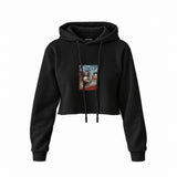 Mona and van Gogh's Secret Crop Hoodie – Siyah