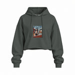 Mona and van Gogh's Secret Oversize Crop Hoodie – Antrasit