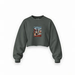 Mona and van Gogh's Secret Oversize Crop Sweatshirt – Antrasit