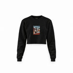 Mona and van Gogh's Secret Crop Sweatshirt – Siyah