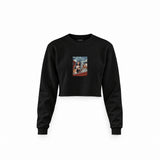 Mona and van Gogh's Secret Crop Sweatshirt – Siyah